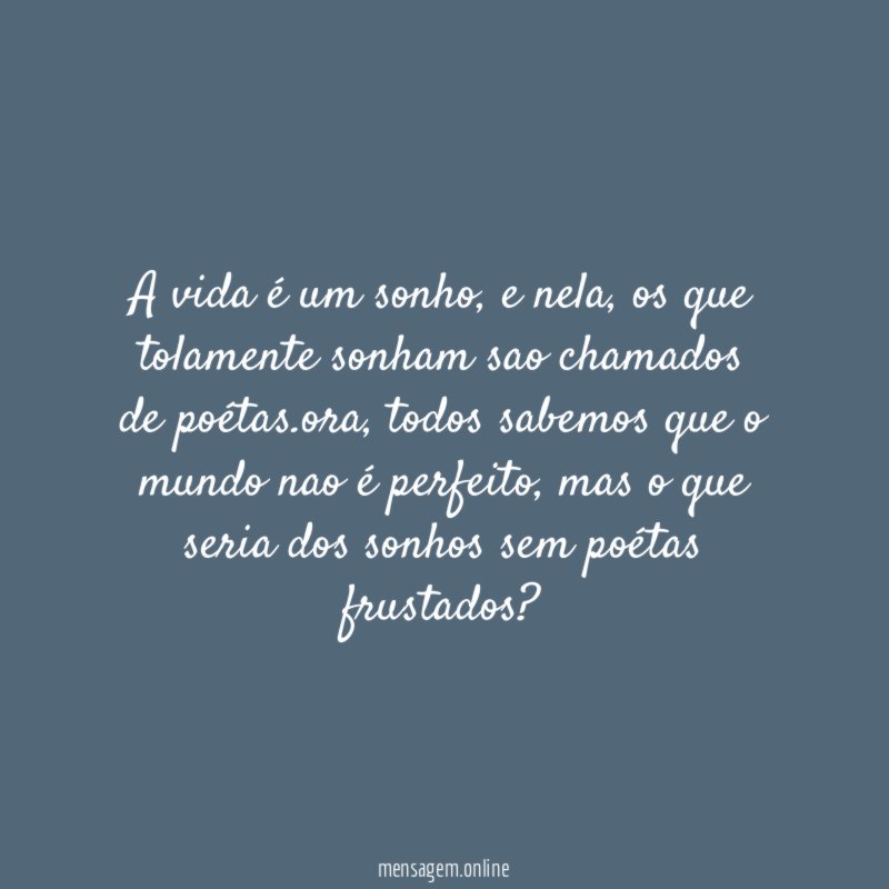 A vida é um sonho