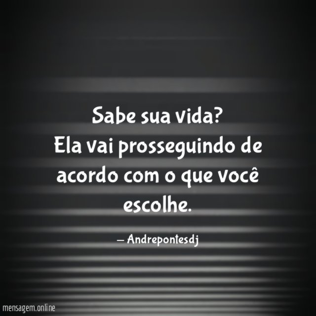 Sabe sua vida