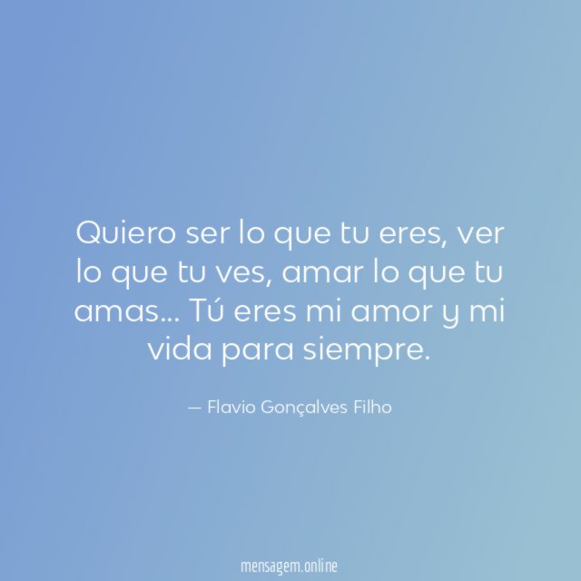 Quiero ser lo que tu eres
