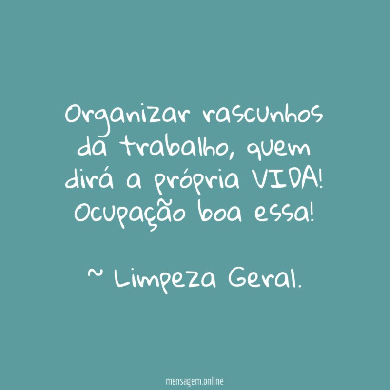 Organizar rascunhos da trabalho
