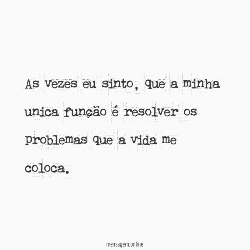 As vezes eu sinto