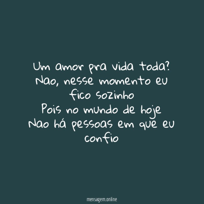 Um amor pra vida toda