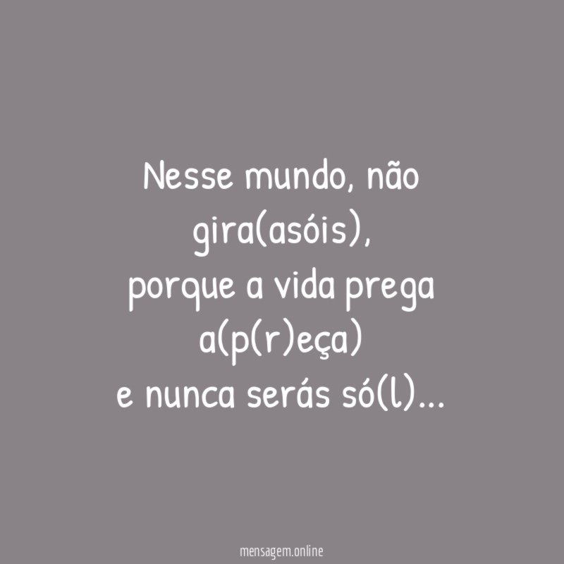 Nesse mundo