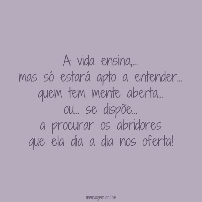 A vida ensina