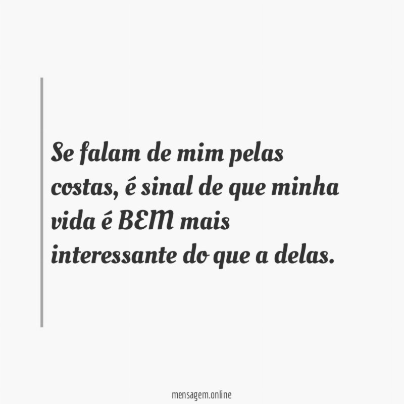 Se falam de mim pelas costas