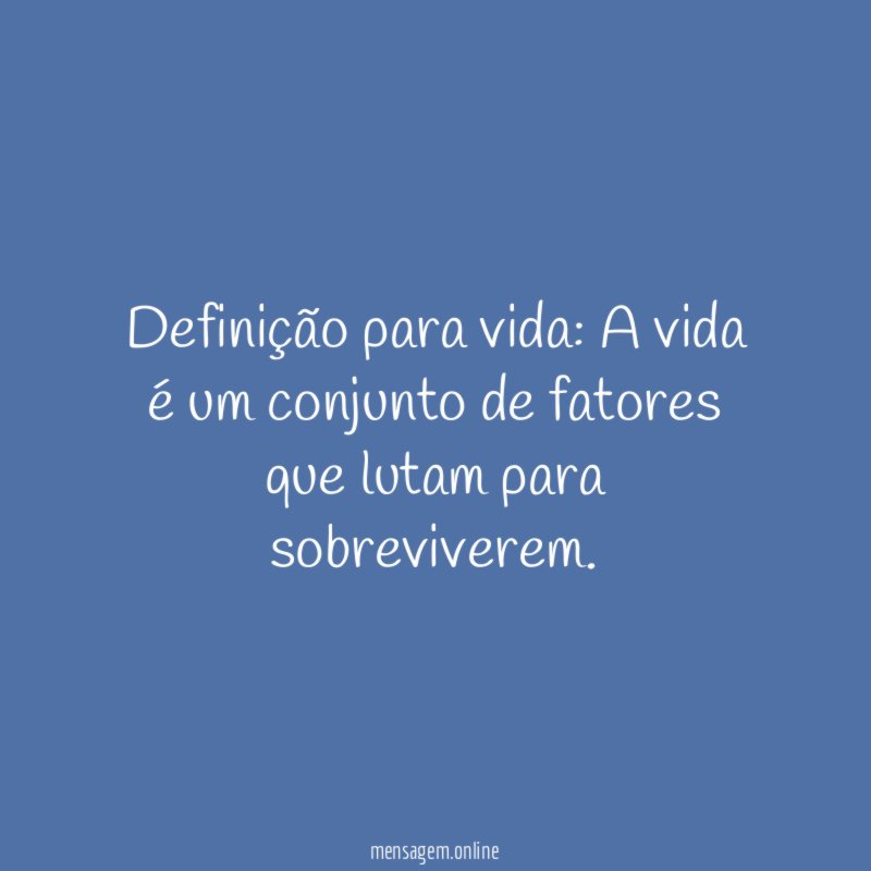 Definição para vida