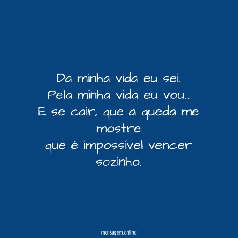 Da minha vida eu sei