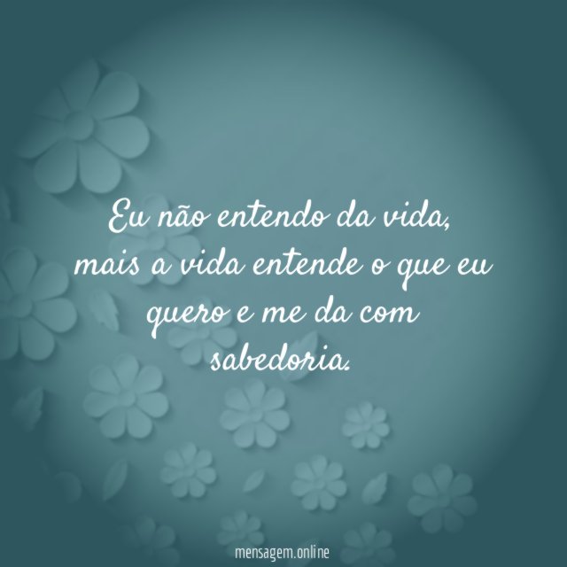 Eu não entendo da vida