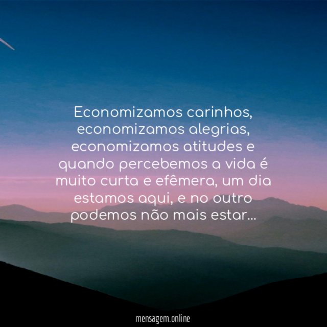 Economizamos carinhos
