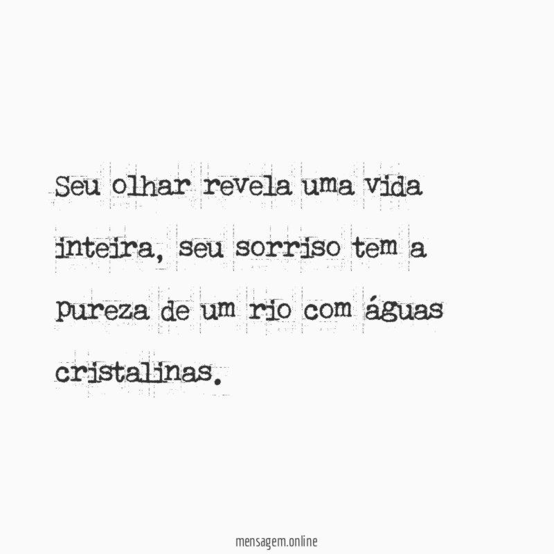 Seu olhar revela uma vida inteira