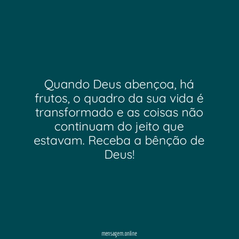 Quando Deus abençoa