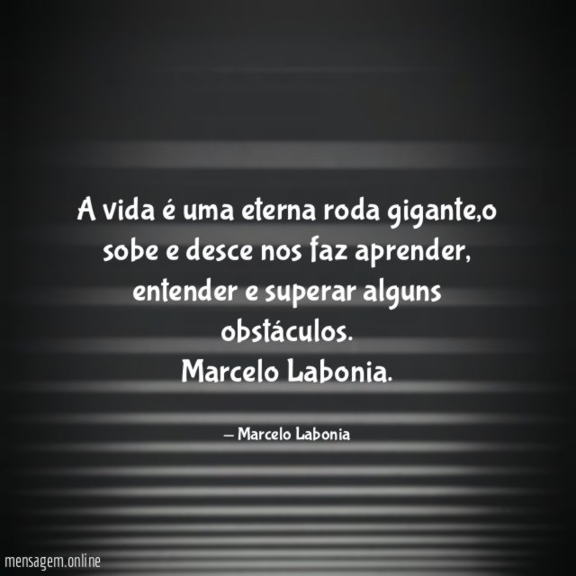 A vida é uma eterna roda gigante