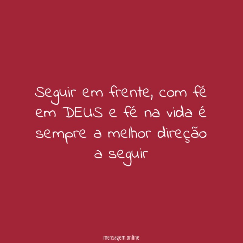 Seguir em frente