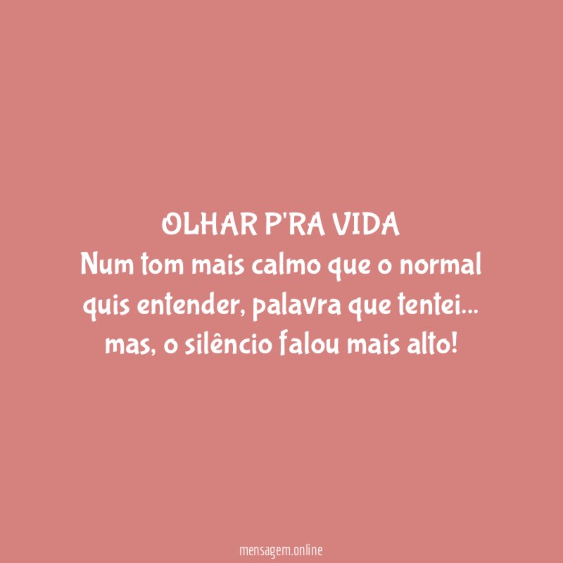 OLHAR P'RA VIDA