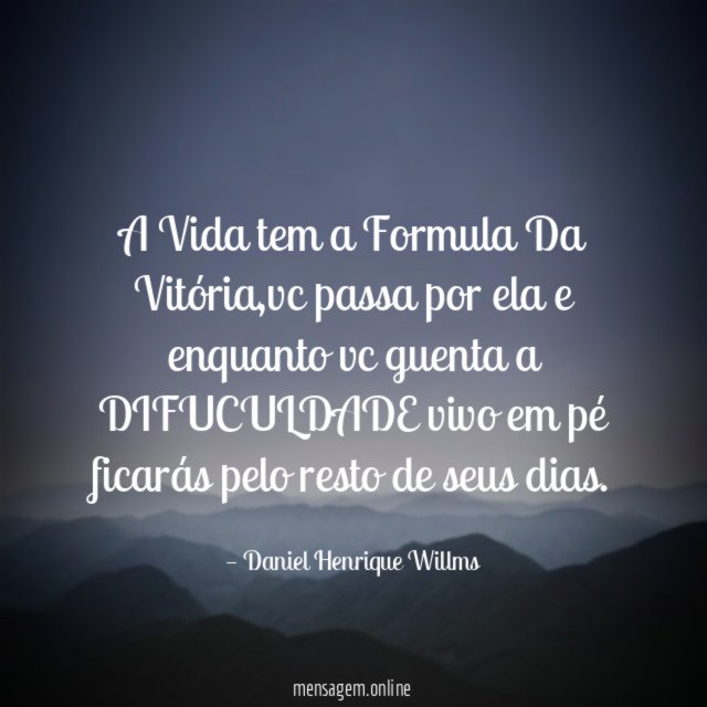 A Vida tem a Formula Da Vitória