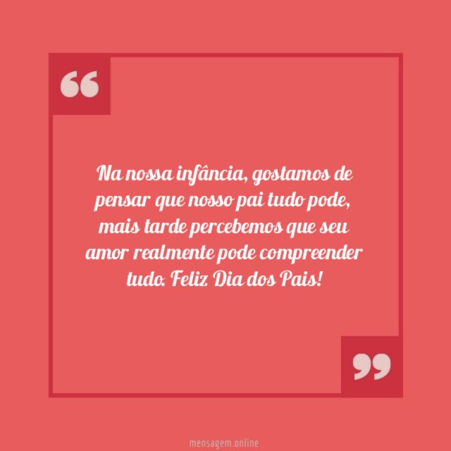 Na nossa infância