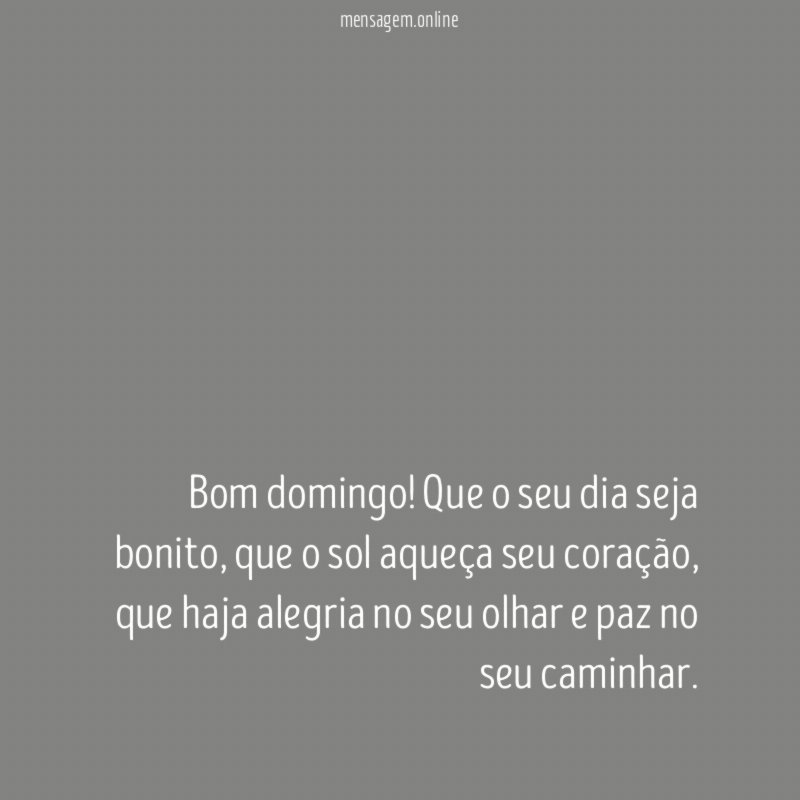 Bom domingo