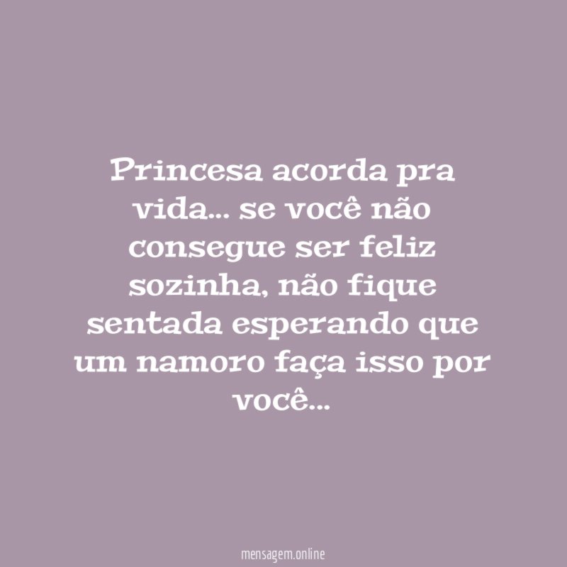 Princesa acorda pra vida