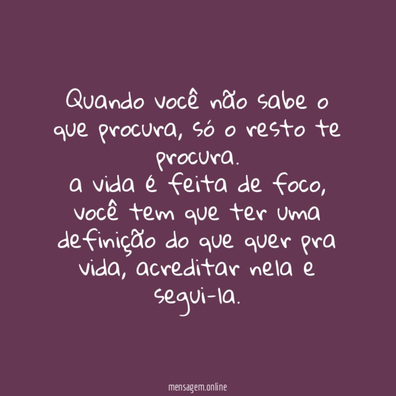 Quando você não sabe o que procura