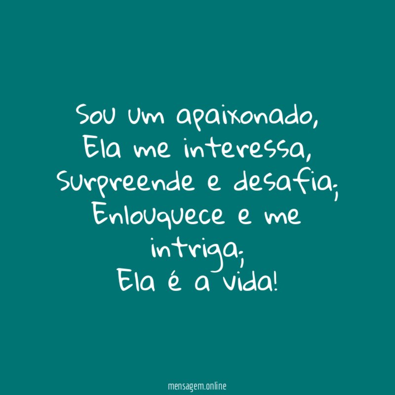 Sou um apaixonado