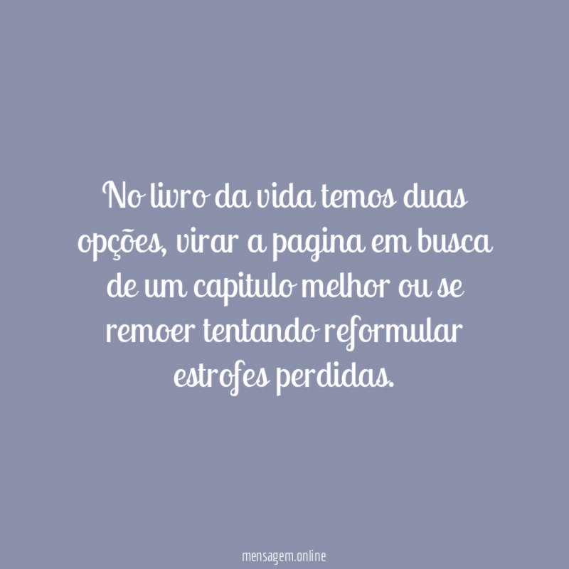 No livro da vida temos duas opções