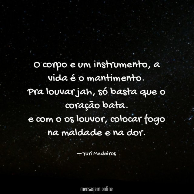 O corpo e um instrumento
