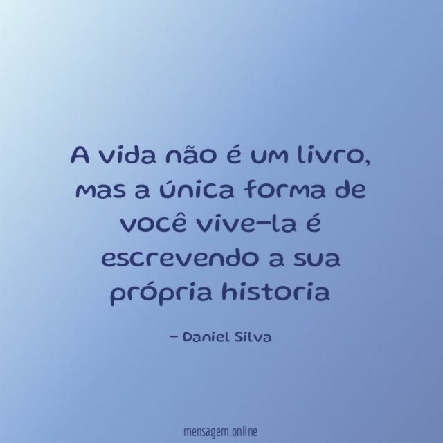 A vida não é um livro