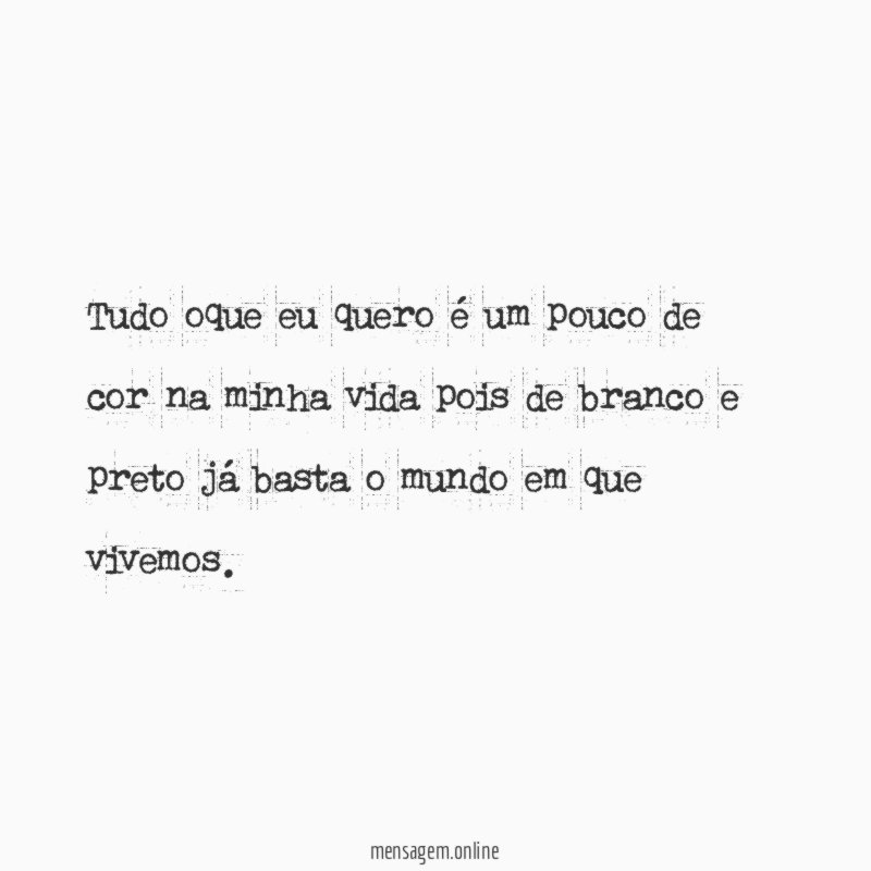 Tudo oque eu quero é um pouco de
