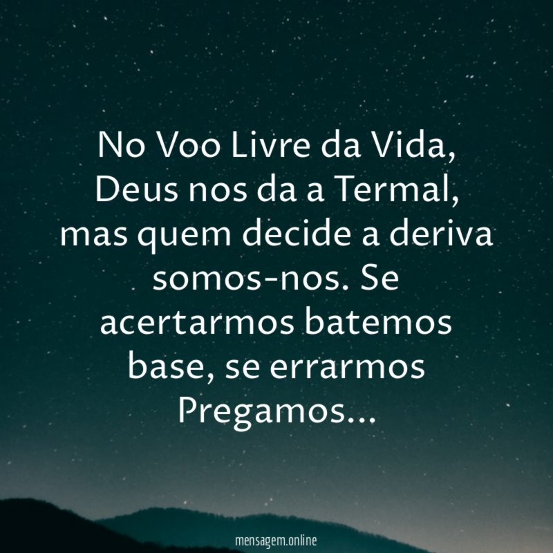 No Voo Livre da Vida
