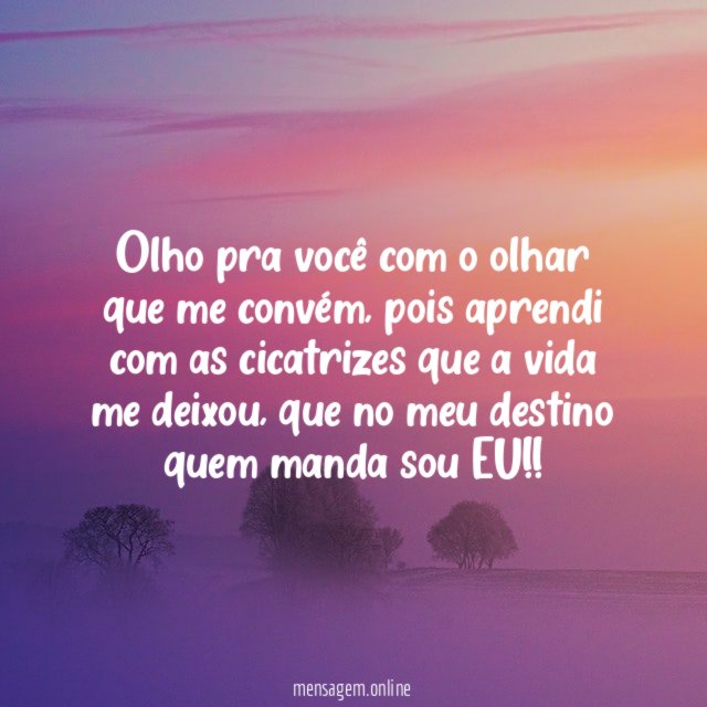 Olho pra você com o olhar que me convém