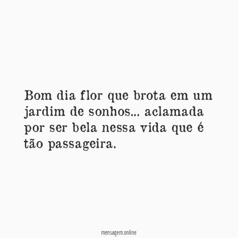bom dia flor que brota em um jardim de sonhos