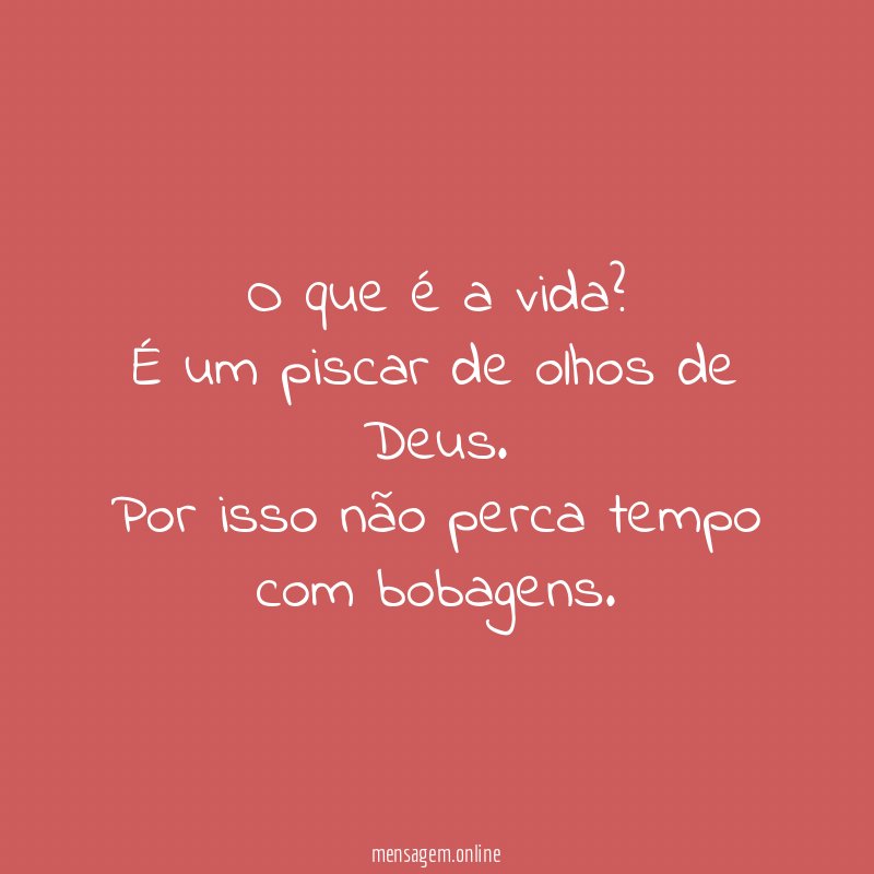 O que é a vida