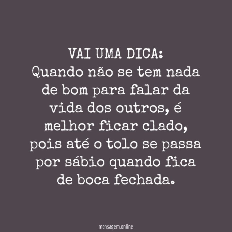 VAI UMA DICA: