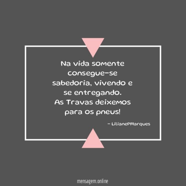 Na vida somente consegue-se sabedoria