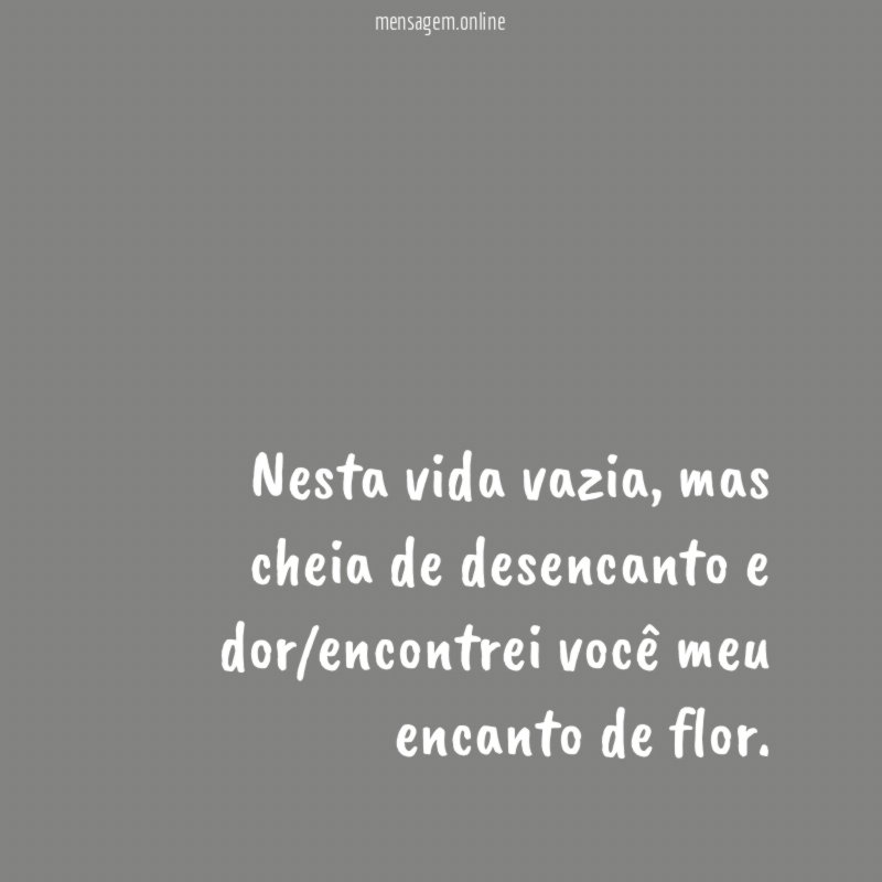 Nesta vida vazia