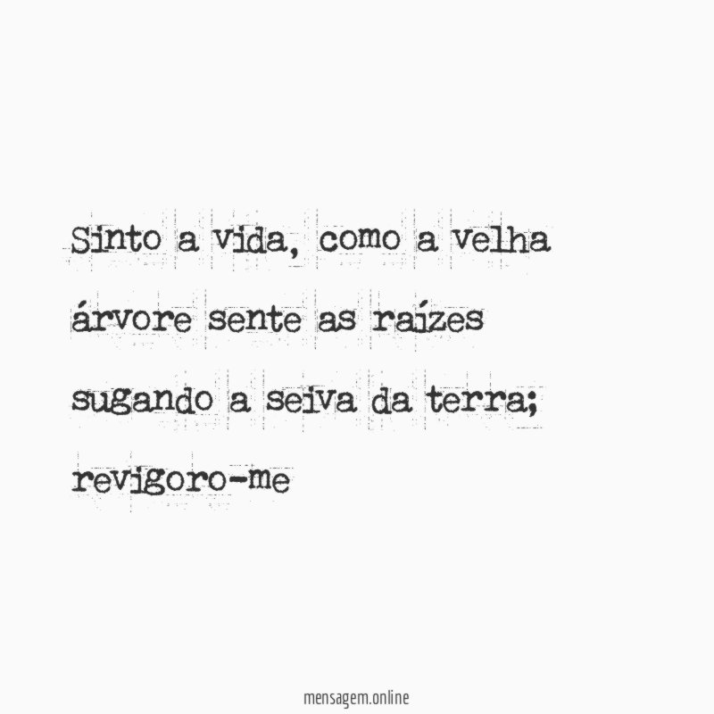Sinto a vida