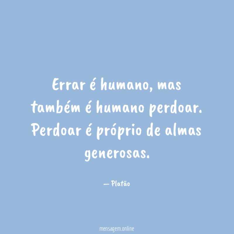 Errar é humano