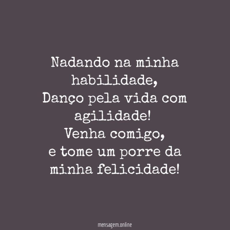 Nadando na minha habilidade