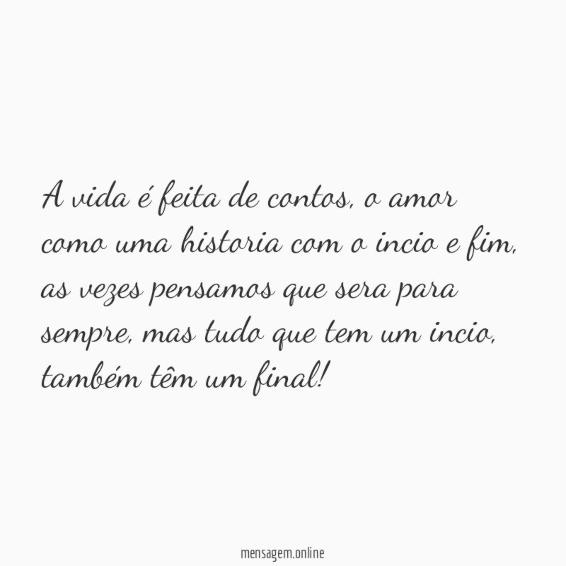 A vida é feita de contos