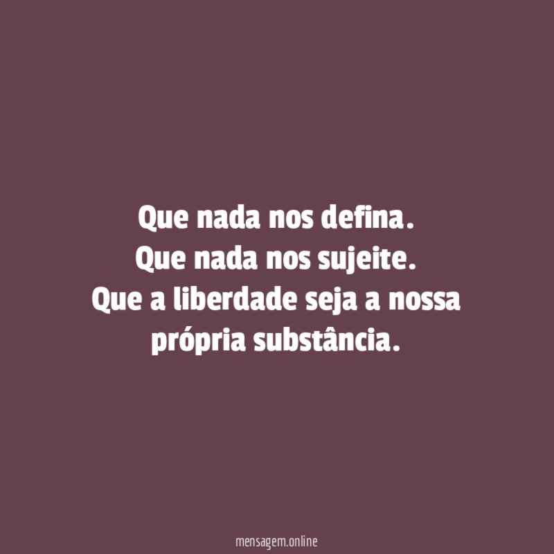 Que nada nos defina