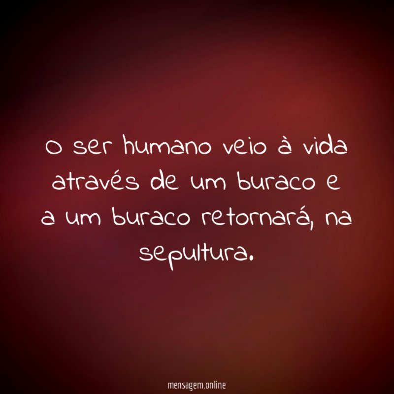 O ser humano veio à vida através de