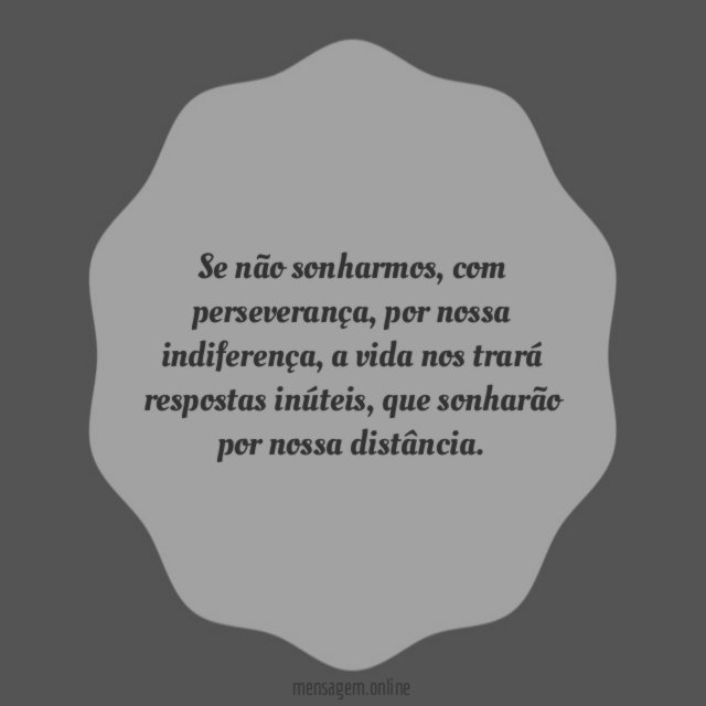 Se não sonharmos