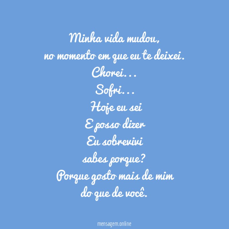 Minha vida mudou