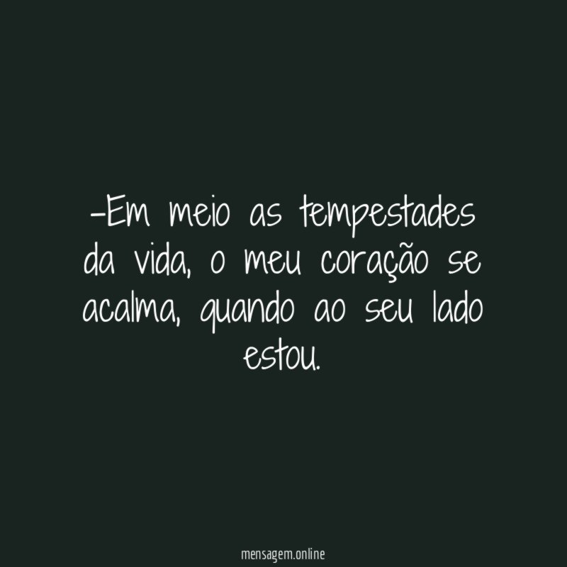 Em meio as tempestades da vida