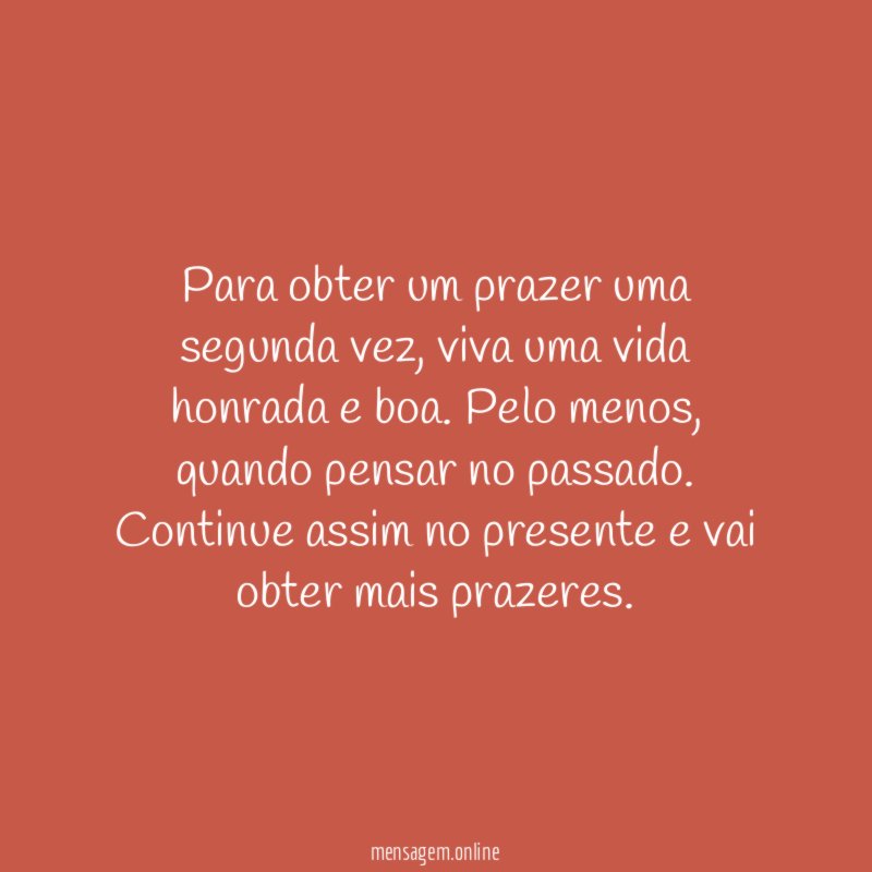 Para obter um prazer uma segunda vez