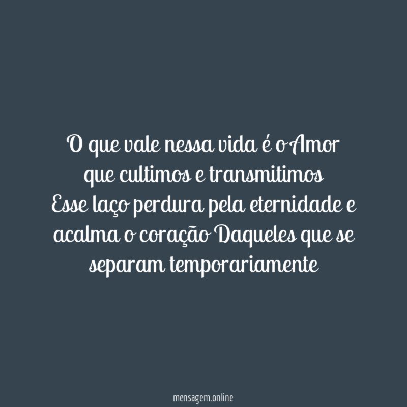 O que vale nessa vida é o Amor