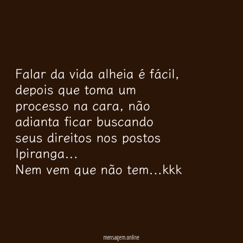 Falar da vida alheia é fácil