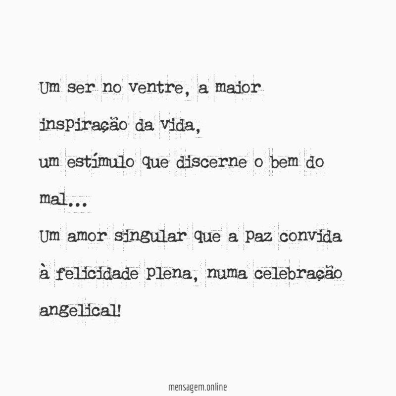 Um ser no ventre