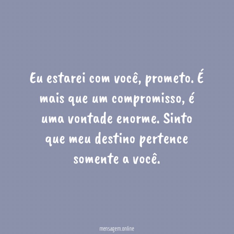 Eu estarei com você