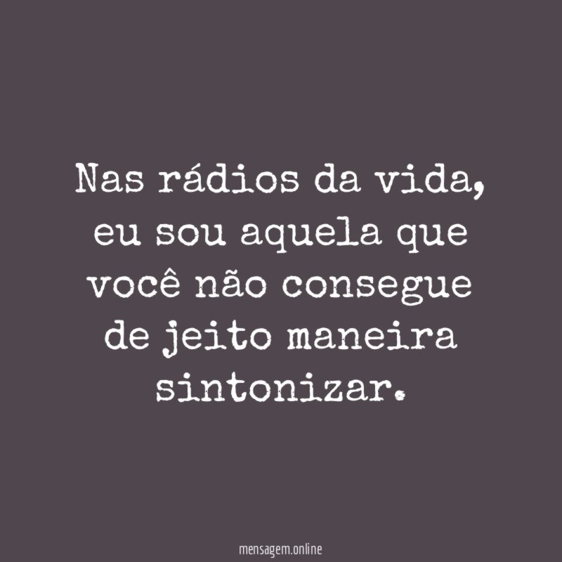 Nas rádios da vida